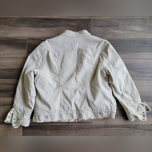 Gap cozy cream corduroy sherpa lined jacket - Picture 4 of 6